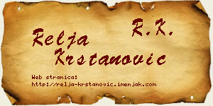 Relja Krstanović vizit kartica